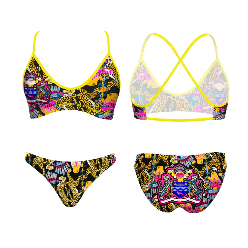 BIKINI NATATION FEMME KING OF BONGOS ( MOTIF MARE) (COMPLÈTE)