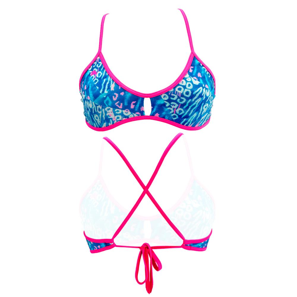 Top Bikini Actiu Blue Safari