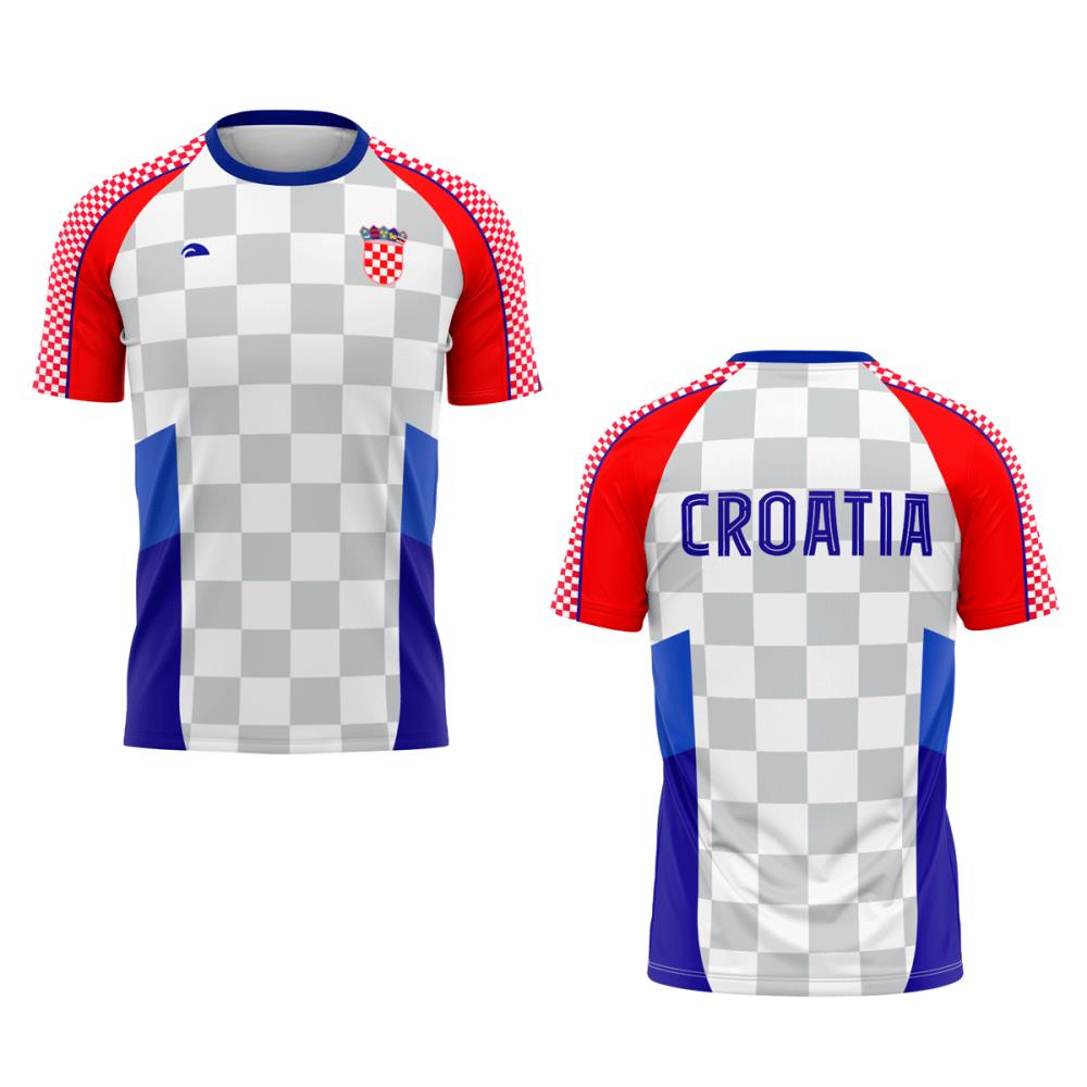 T-SHIRT SUBLIMÉ CROATIA SQUARES