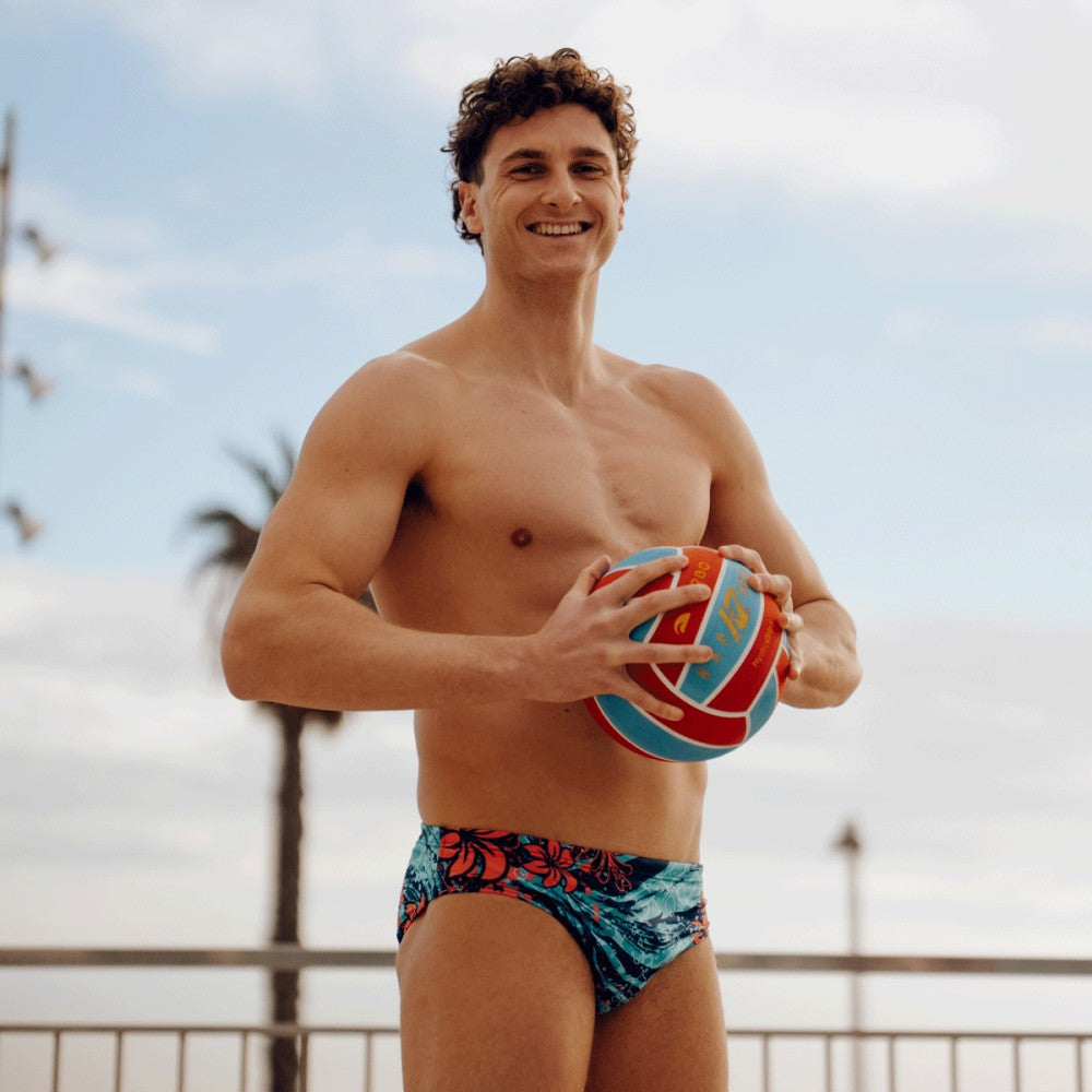 Banyador Waterpolo Hibiscus Wave