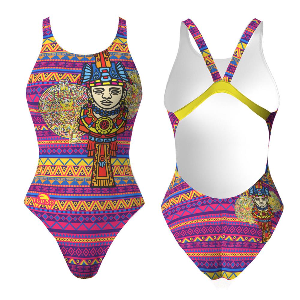 Costume da bagno a spalline larghe Aztec