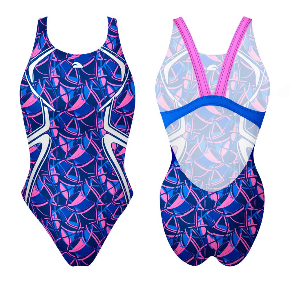 MAILLOT DE BAIN NATATION À BRETELLE LARGE MIDNIGHT