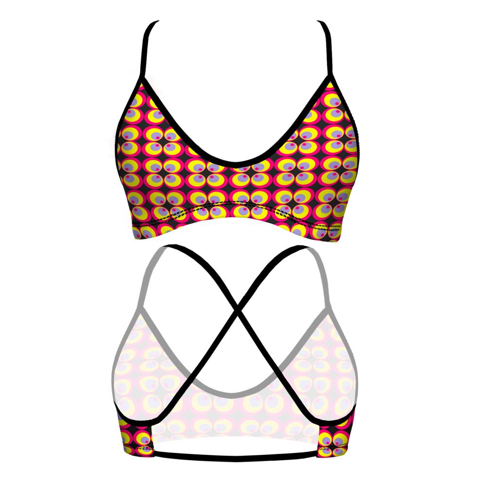 BIKINI TOP MARE FLOWER 70S