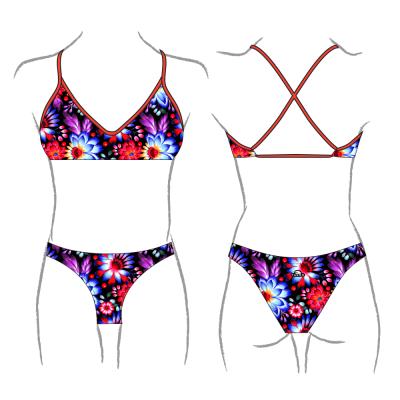 Top Bikini 'Mare' Nena Black Flower
