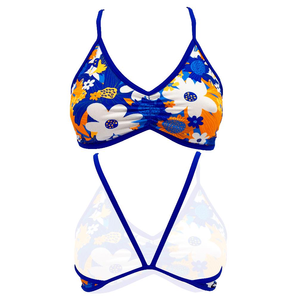 Bikini Top Funky Sun Flowers