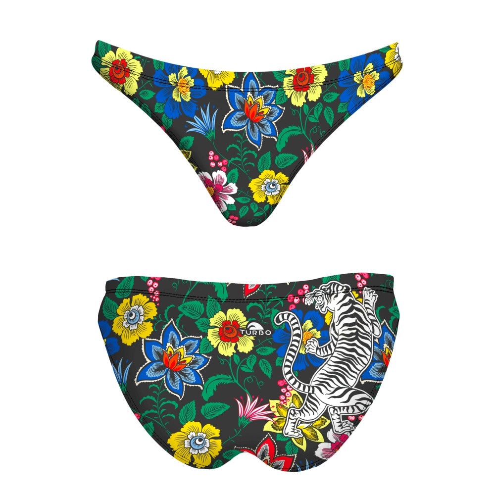 Bikini Slip Mare Bloemen En Tijgers