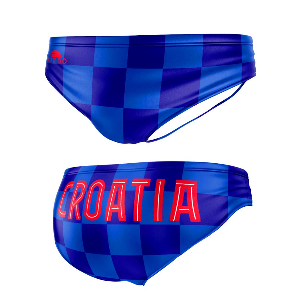 Croacia. Bañador Waterpolo Croatia Blue Squares