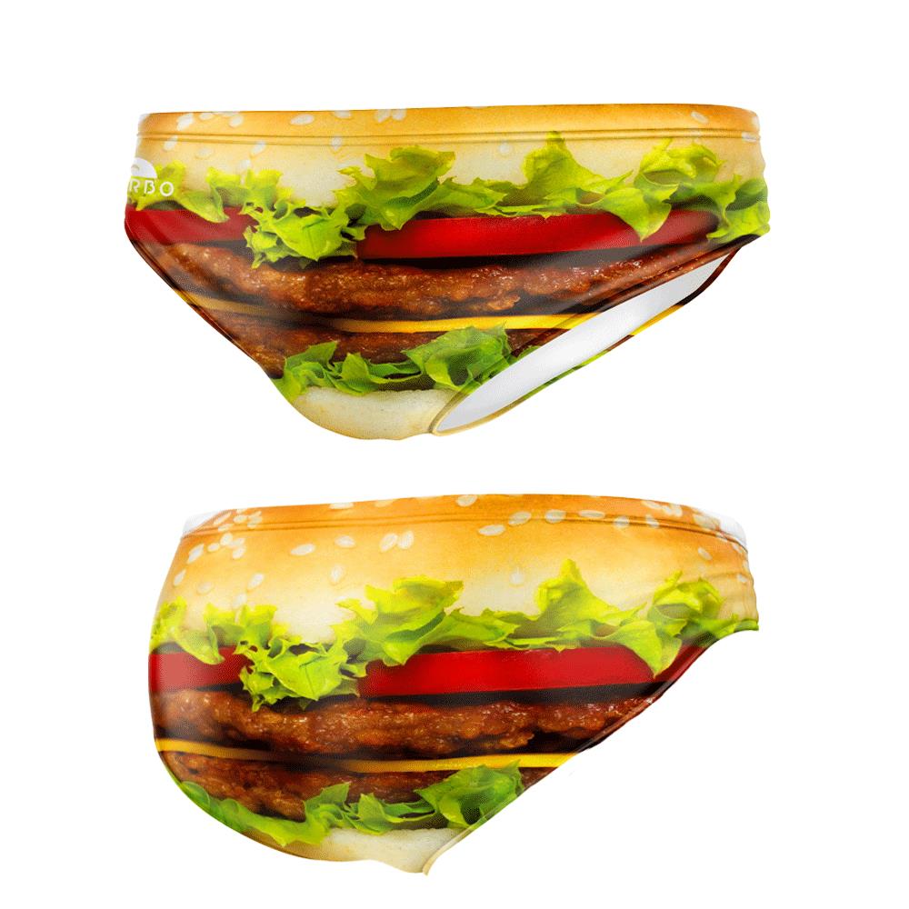Vízilabdás fürdőruha Hamburger Suit mintával