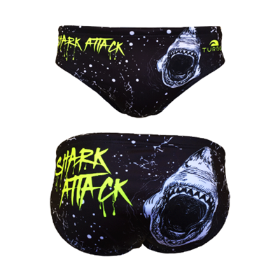 Wasserball-Badeanzug Herren Shark Attack