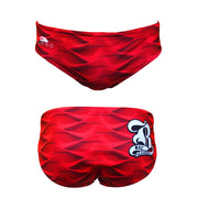 Wasserball-Badeanzug Herren Red Waves