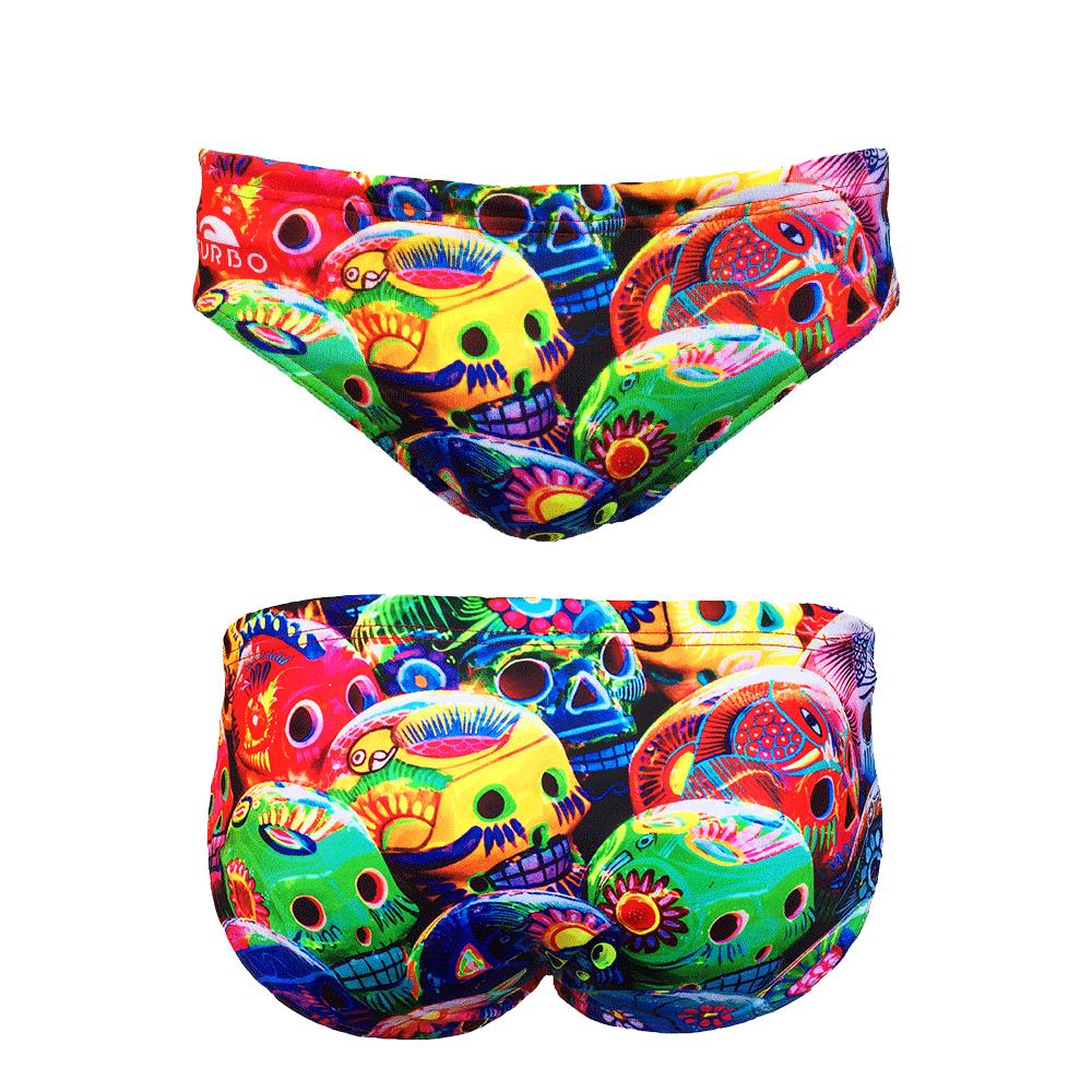 Wasserball-Badeanzug Kinder Multi Skull 2019