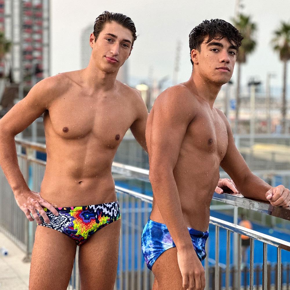 Wasserball-Badeanzug für Jungen Navy Dream