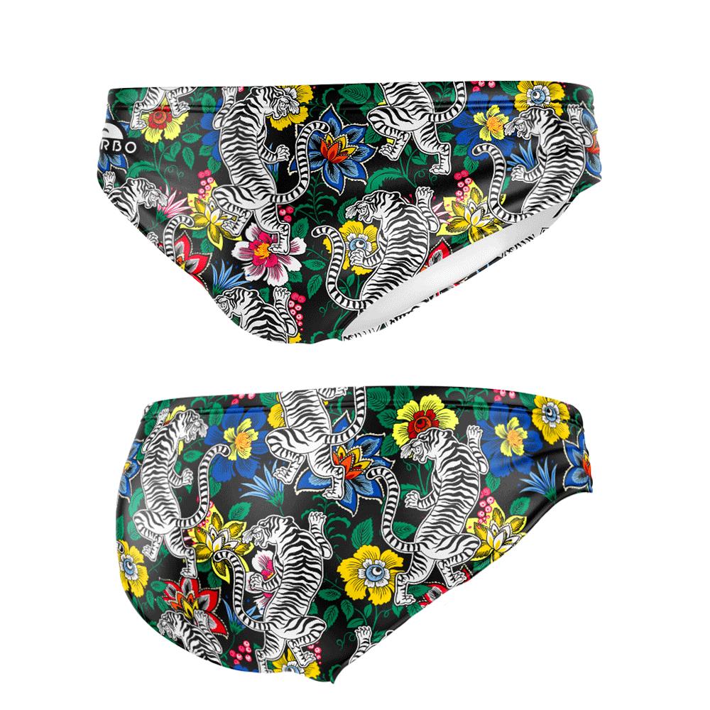 Stroje kąpielowe do piłki wodnej. Strój kąpielowy Waterpolo Flowers-And-Tigers