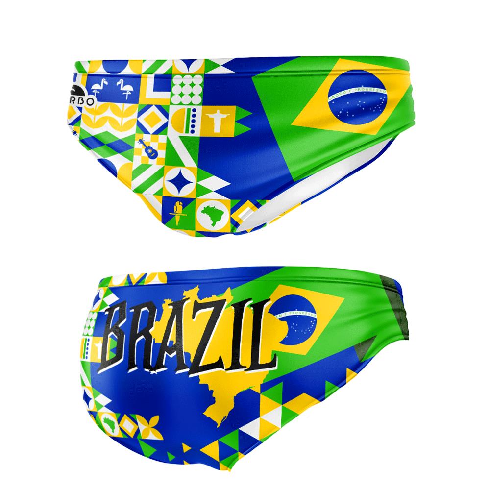 Wasserball-Badeanzug Kinder Brasilien-2022