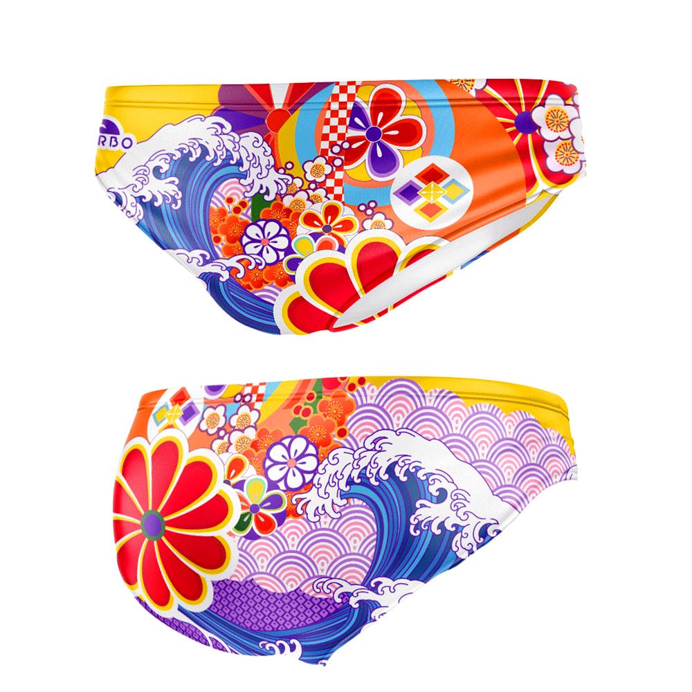 Badeanzüge für Kinder. Wasserball-Badeanzug für Jungen Japanischer Tempel