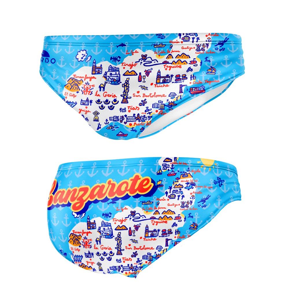 Costumi da pallanuoto da uomo. Costume da bagno Waterpolo Lanzarote Map