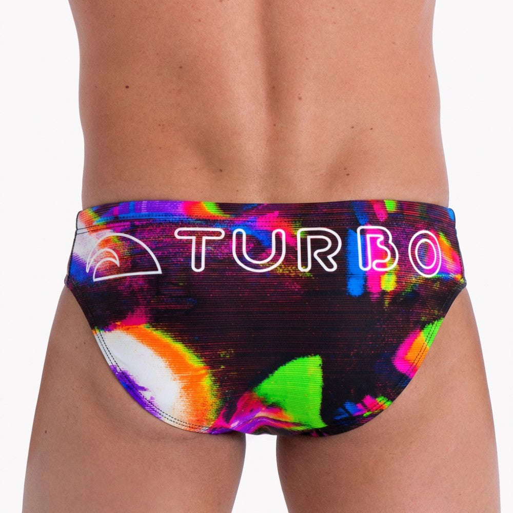 Wasserball-Badeanzug Fluor Glitch