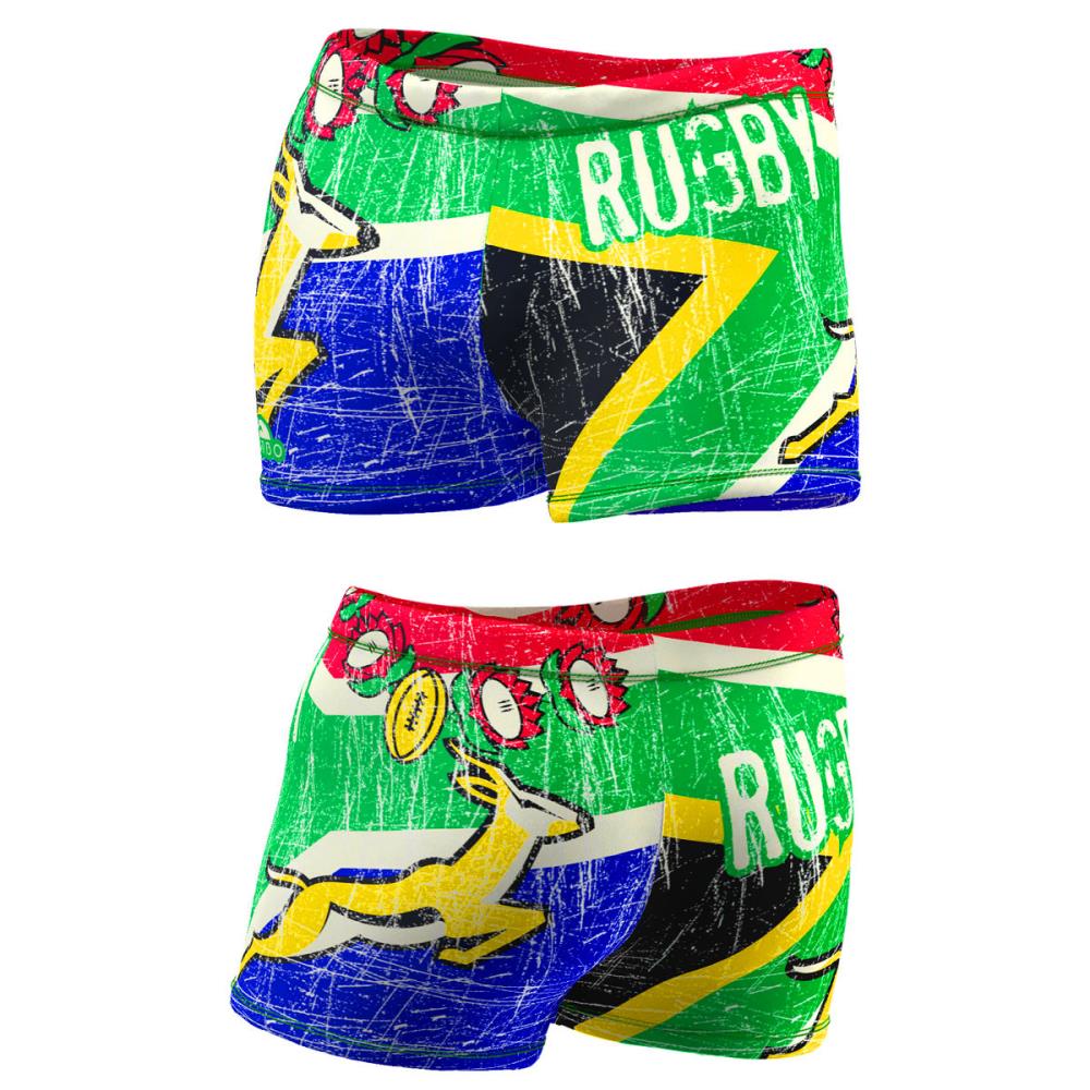 Badeanzüge für Kinder. Boxershorts mit Rundumdruck Jungen Rugby Südafrika Vintage Frankreich 2013
