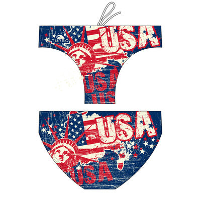 Wasserball-Badeanzug Herren USA Vintage Karte 2013