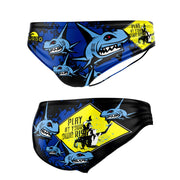 MAILLOT DE BAIN WATERPOLO GARÇON  PLAY AT YOUR OWN RISK