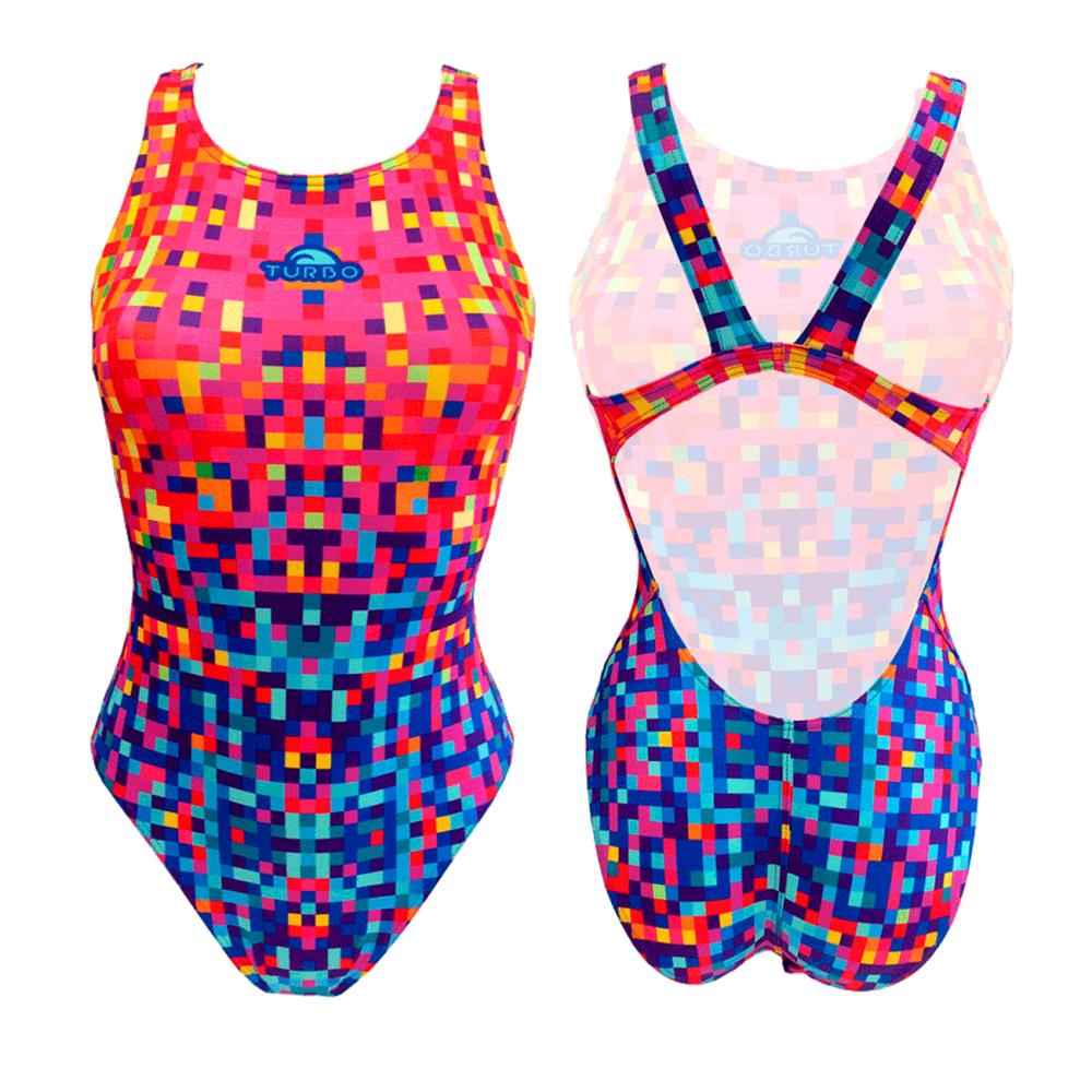 Costume da nuoto donna Pixels