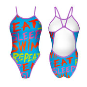 Banyador Natació Nena Eat Sleep Swim Repeat (Revolution)
