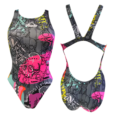 MAILLOT DE BAIN  NATATION  FEMME  WALL  SKULL