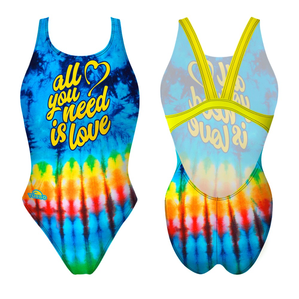 SWIMSUIT WIDE STRAP   ALL YOU NEED  IS  LOVE
