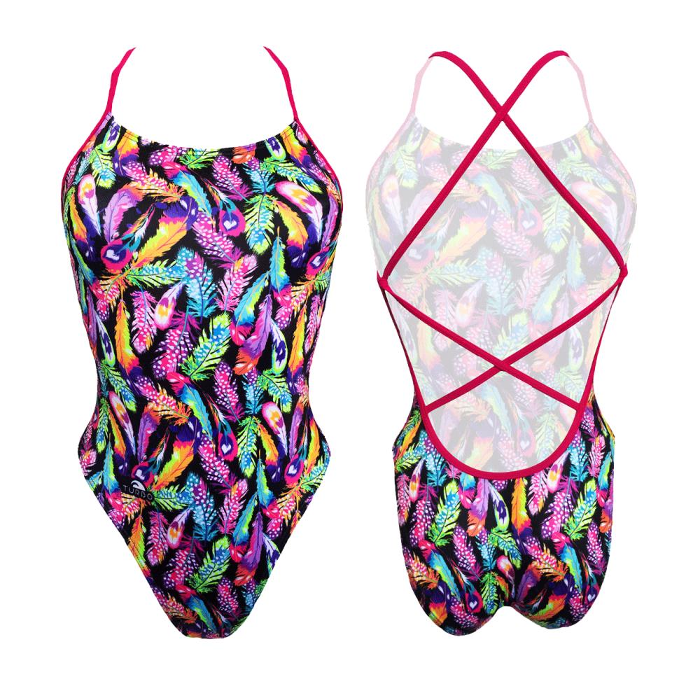 SWIMMING SUIT PLUMAS (PATTERN SIRENE)