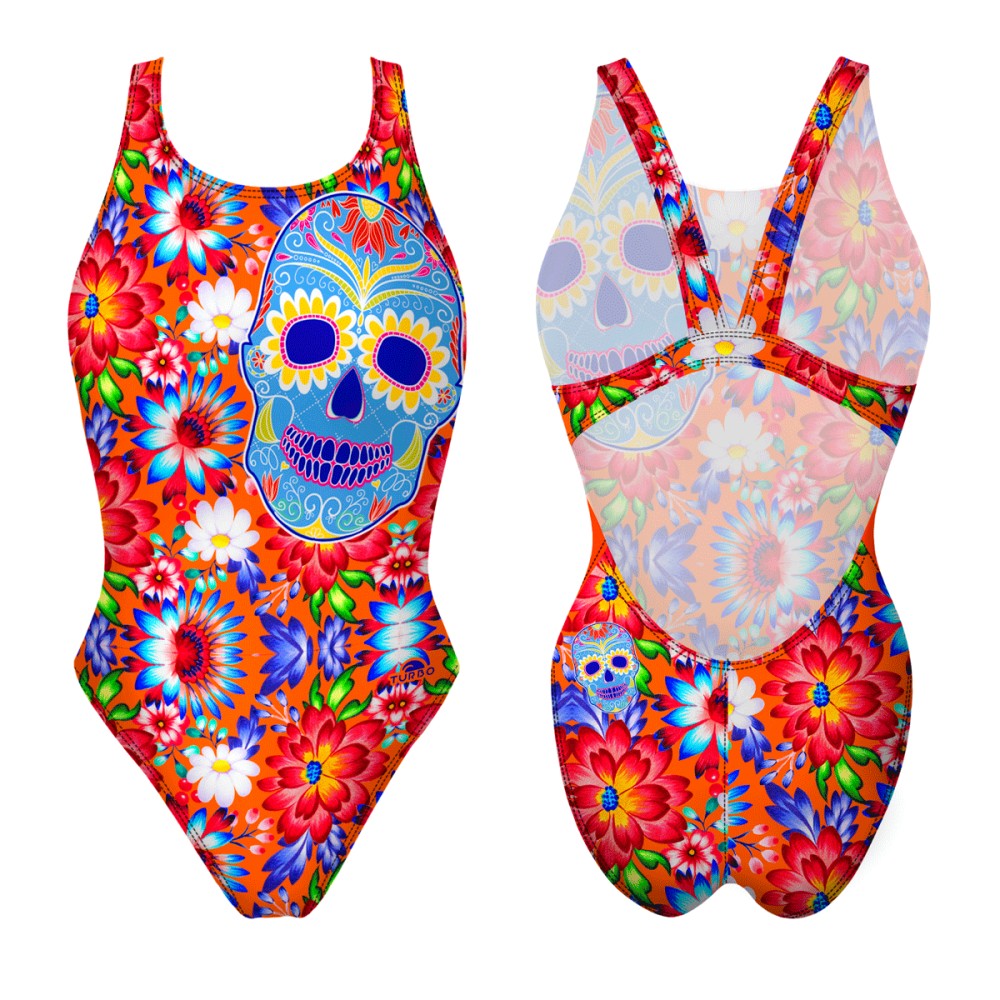 Kupaći kostim s širokim naramenicama Fresh Skull