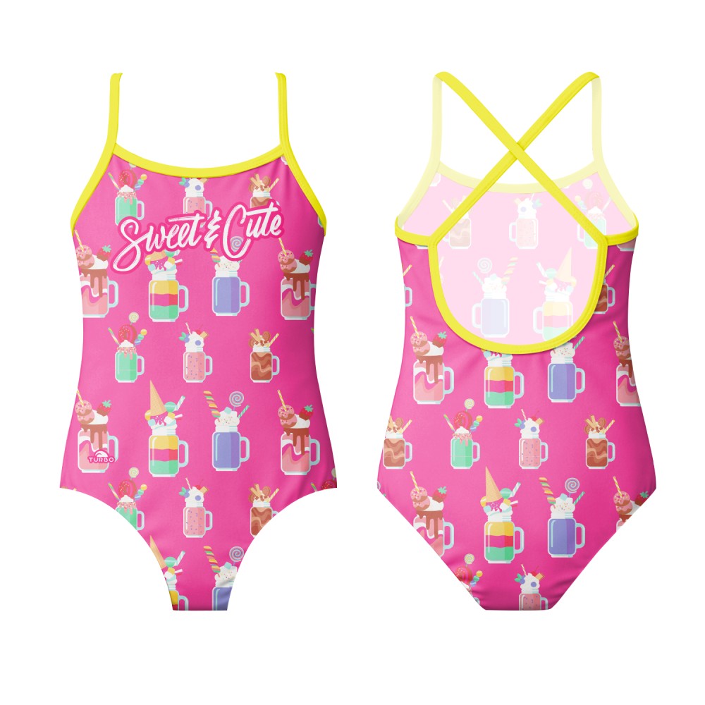Maillot De Bain Happy Fille. MAILLOT DE BAIN FILLE HAPPY MONSTER SHAKES