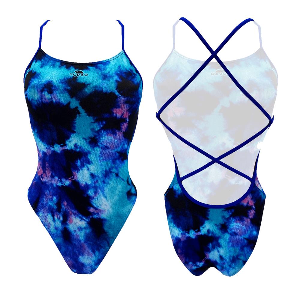 SWIMSUIT PATTERN 'SIRENE'  NAVY DREAM
