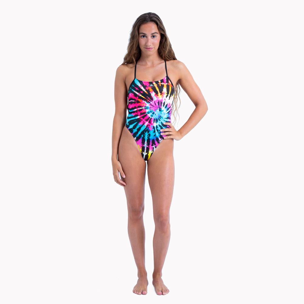 Compra Fato de banho Natação Sirene Tie Dye Rainbow