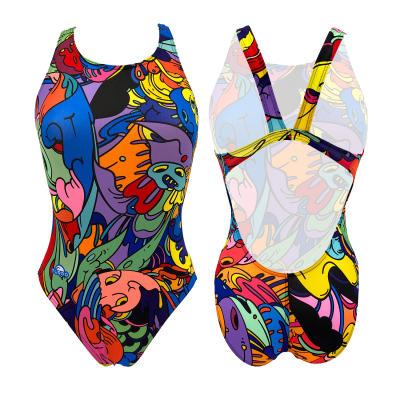 Compra Badeanzug mit breiten Trägern Super-Psychedelic