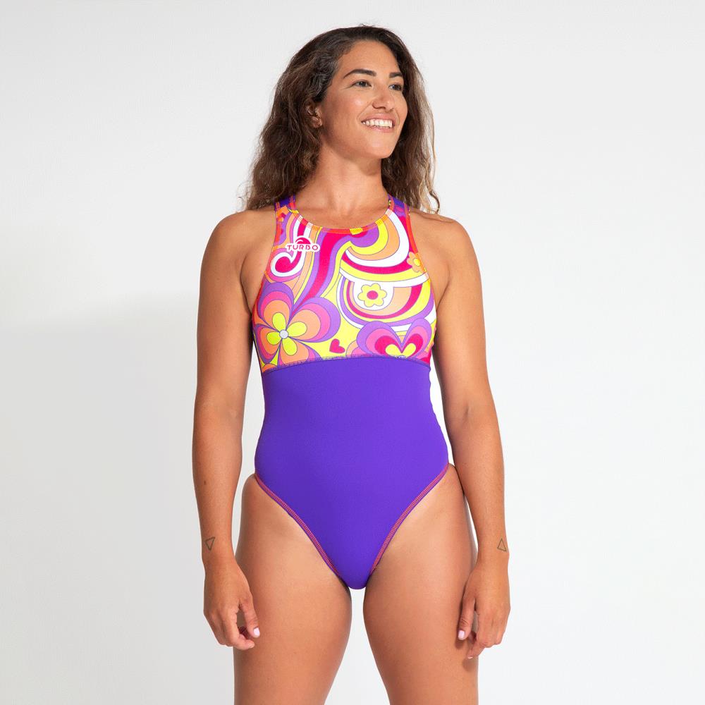 Plain Swimsuits--. WATERPOLO SUIT HYBRID  BELLISIMO