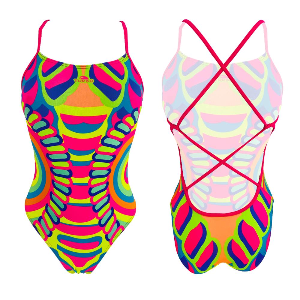 Badeanzug Schwimmen Sirene Technic Fluor
