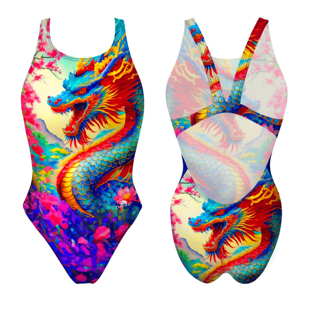MAILLOT DE BAIN À BRETELLE LARGE  DRAGON ANCIENT