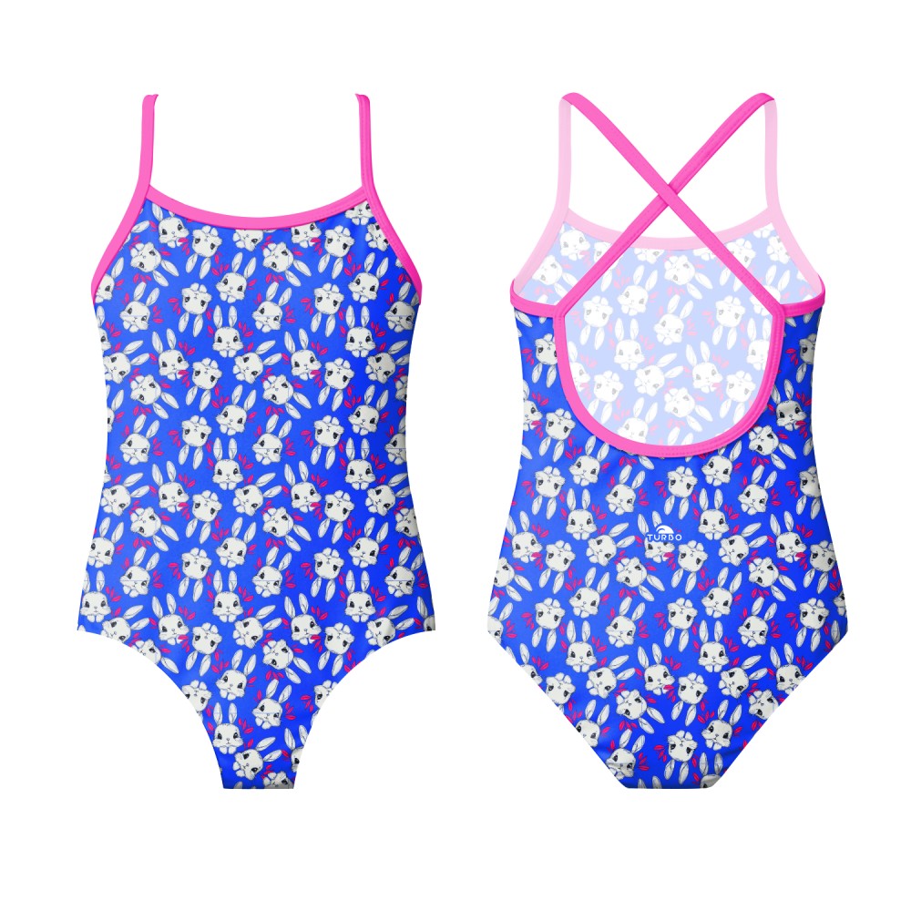 Maillot De Bain Happy Fille. MAILLOT DE BAIN FILLE HAPPY BUNNY BUZ