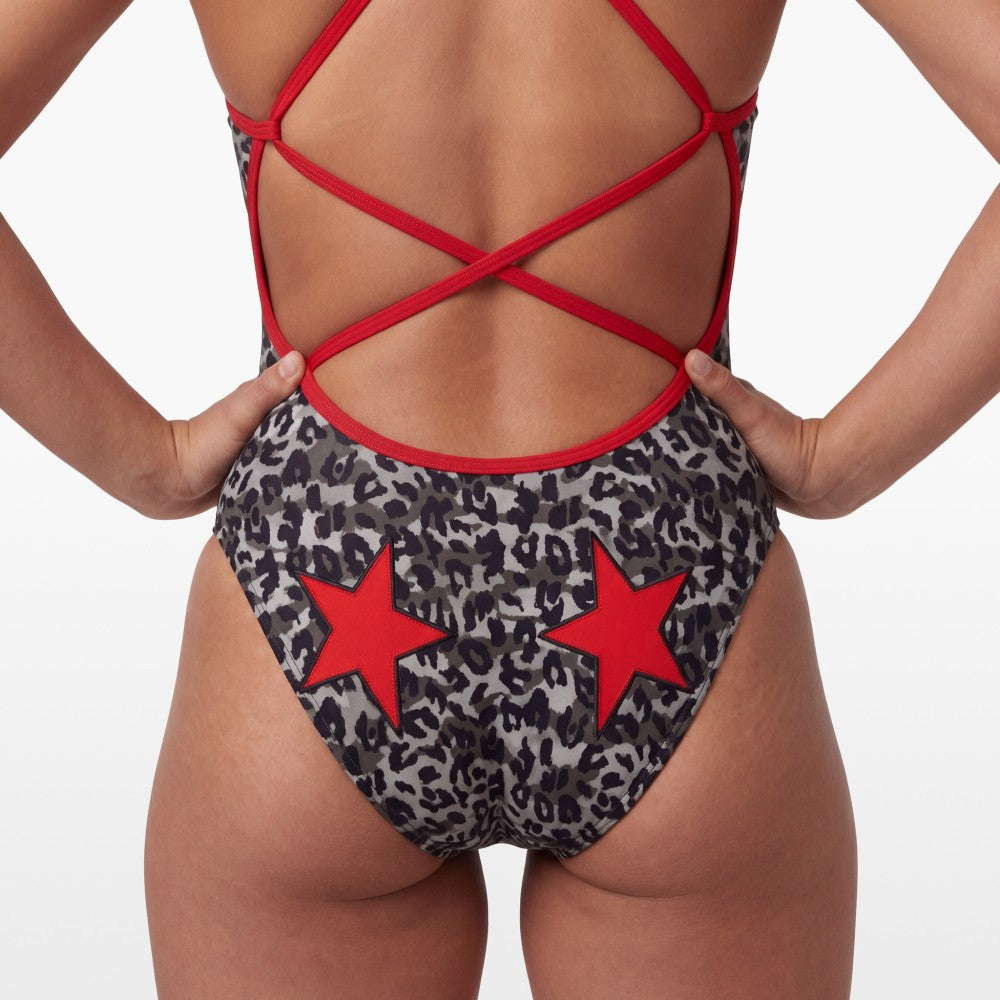 Kupaći kostim za plivanje Sirene Leopard Stars