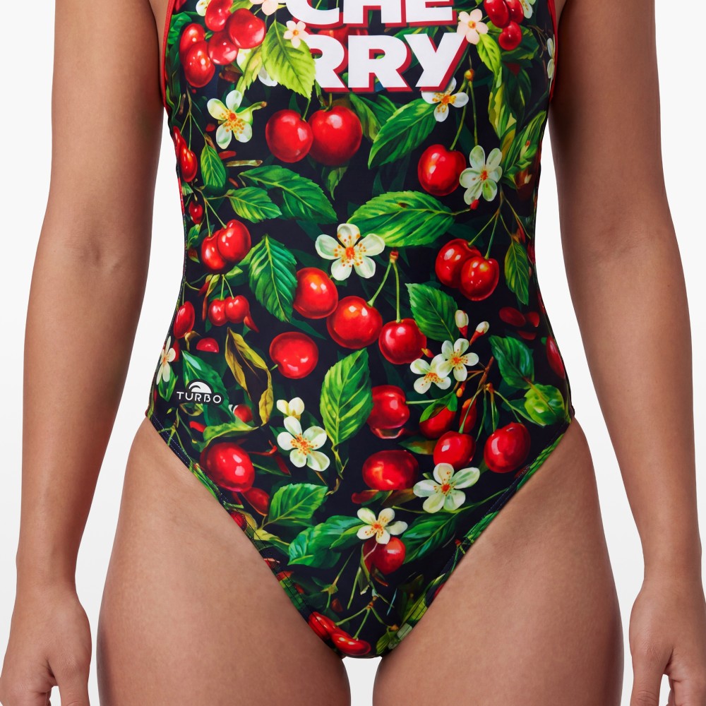 SWIMSUIT WIDE STRAP  CHERRY