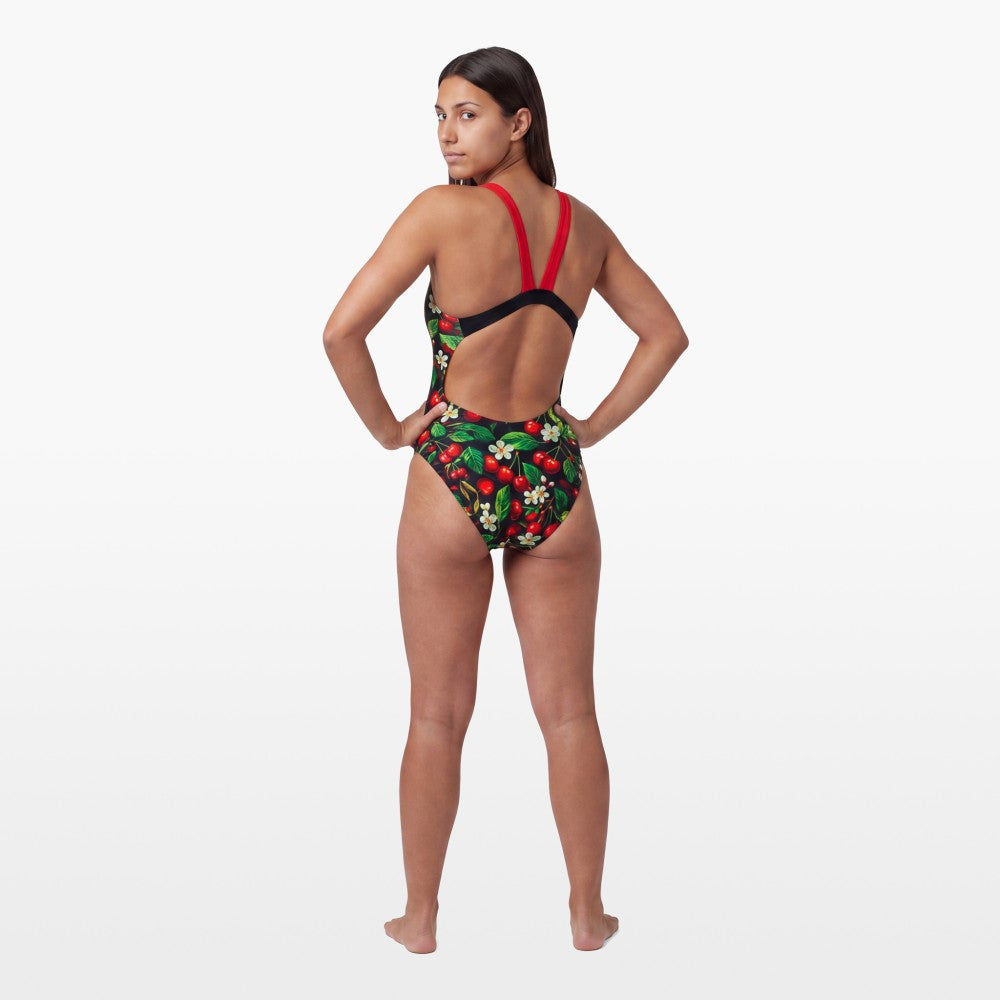 SWIMSUIT WIDE STRAP  CHERRY