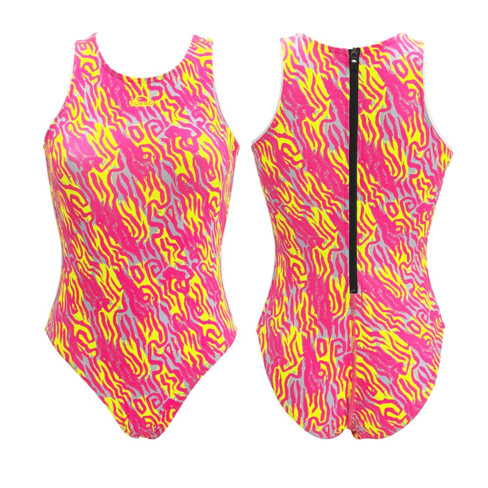 Badpakken Waterpolo Dames. Badpak Waterpolo Cosmic Pop