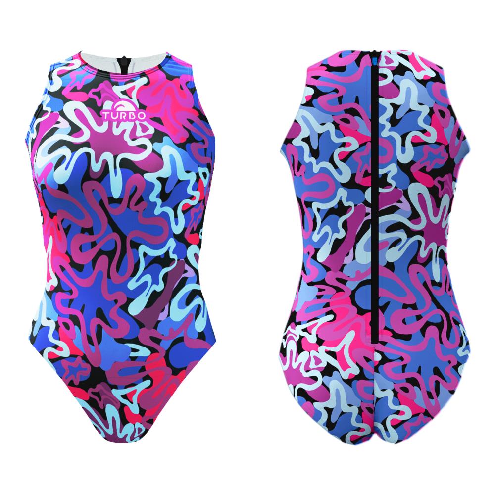 Badpakken Waterpolo Dames. Badpak Waterpolo Splash Doodle
