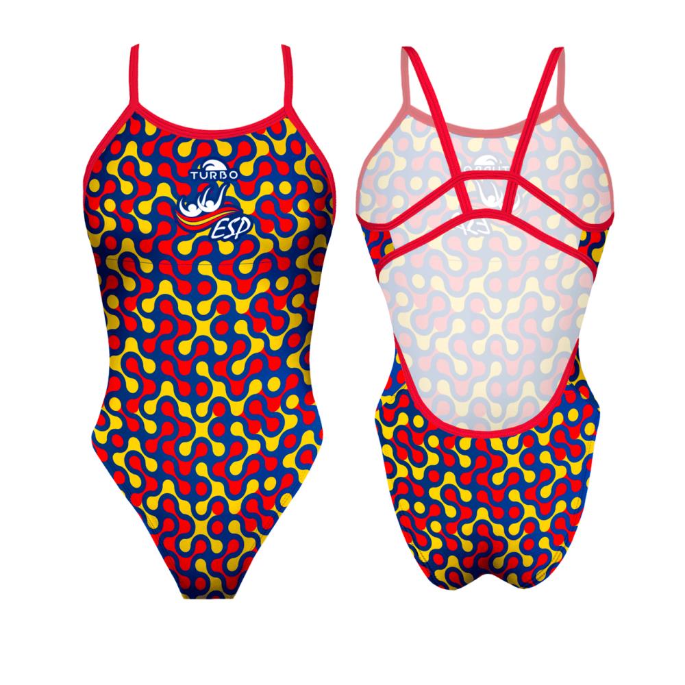 Spanje. Bañador Natación Kraken España Artistic Dots