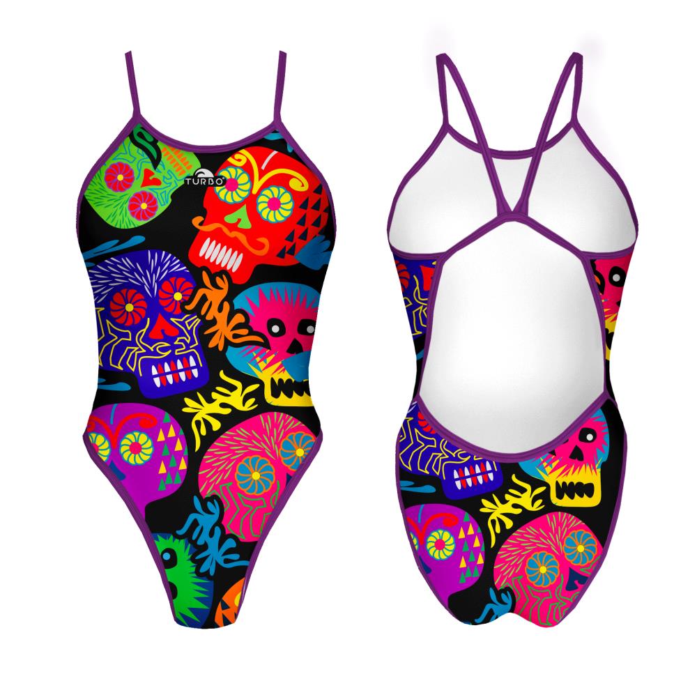 Bañador Natacion Niña Haloween Skulls (Revolution)