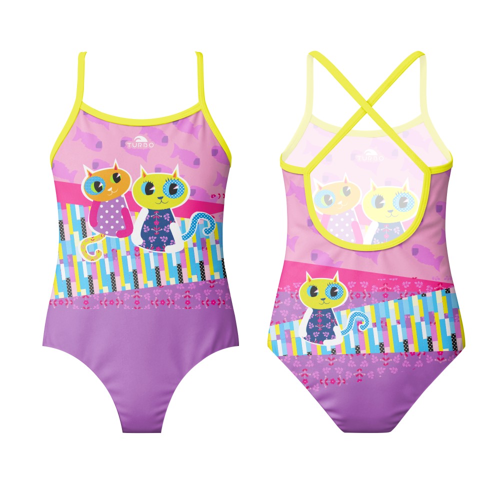 Compra Mädchen Schwimmanzug Happy Patchwork Cats