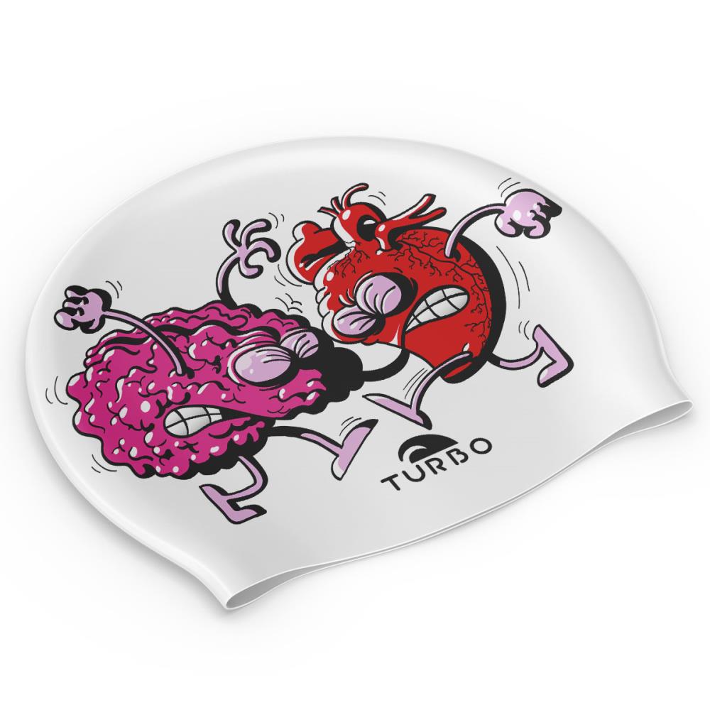 Brain Vs Heart 矽膠泳帽