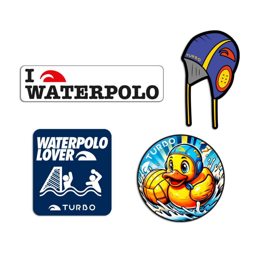Privezi za ključeve. Paket naljepnica Turbo Waterpolo