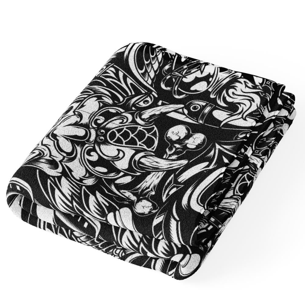 Toalha Algodão-Microfibra (145 X100) Guerreiro Negro