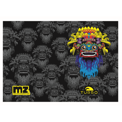 Handdoek Katoen-Microvezel (145 X100) Bali Masker Zwart